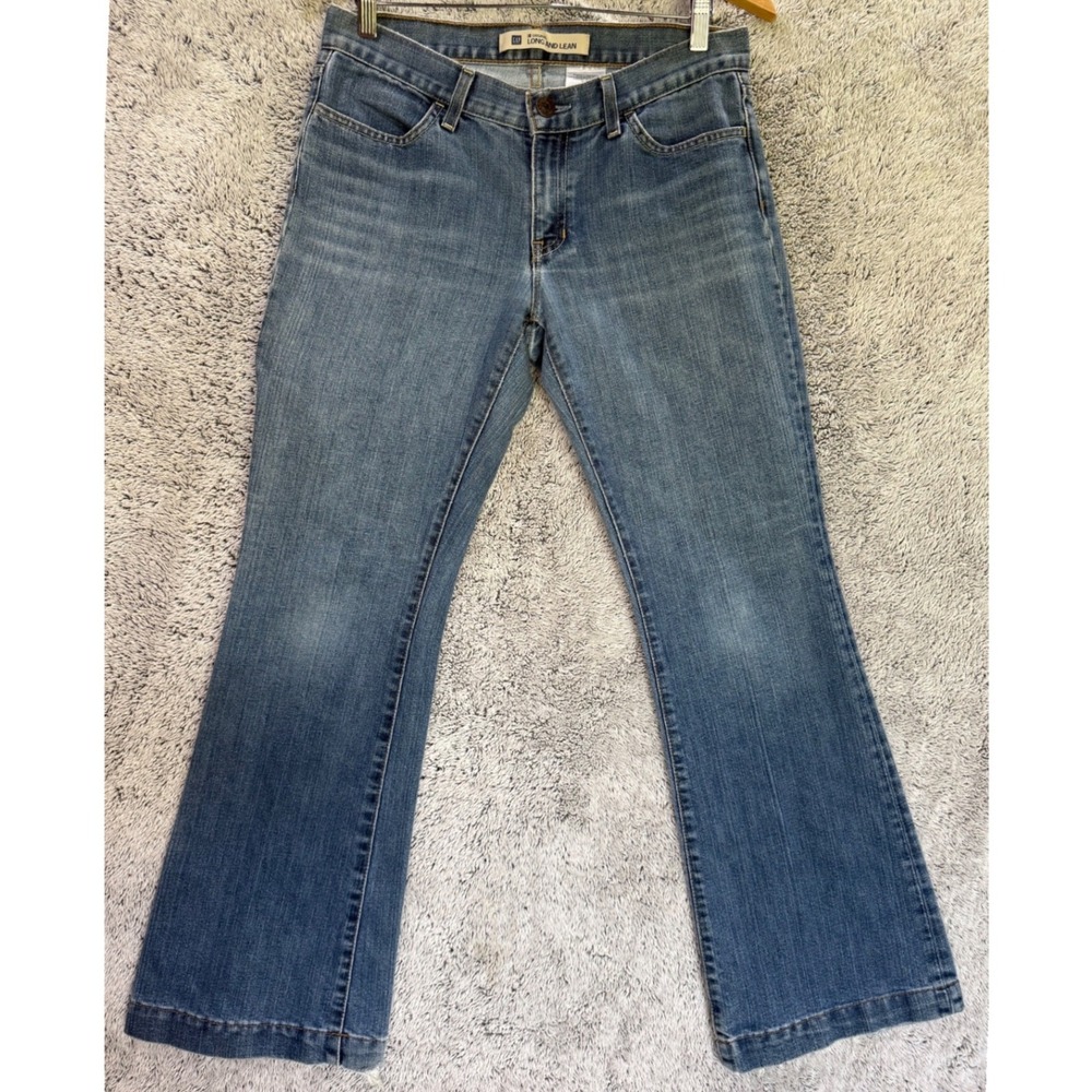 Y2K GAP Long & Lean Bootcut Jeans Women's Size 6 Low‎ Rise Blue Denim VTG